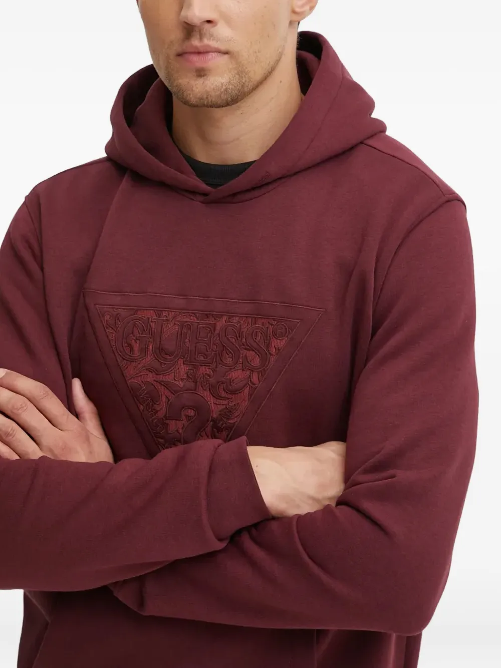 GUESS USA Hoodie met borduurwerk Rood