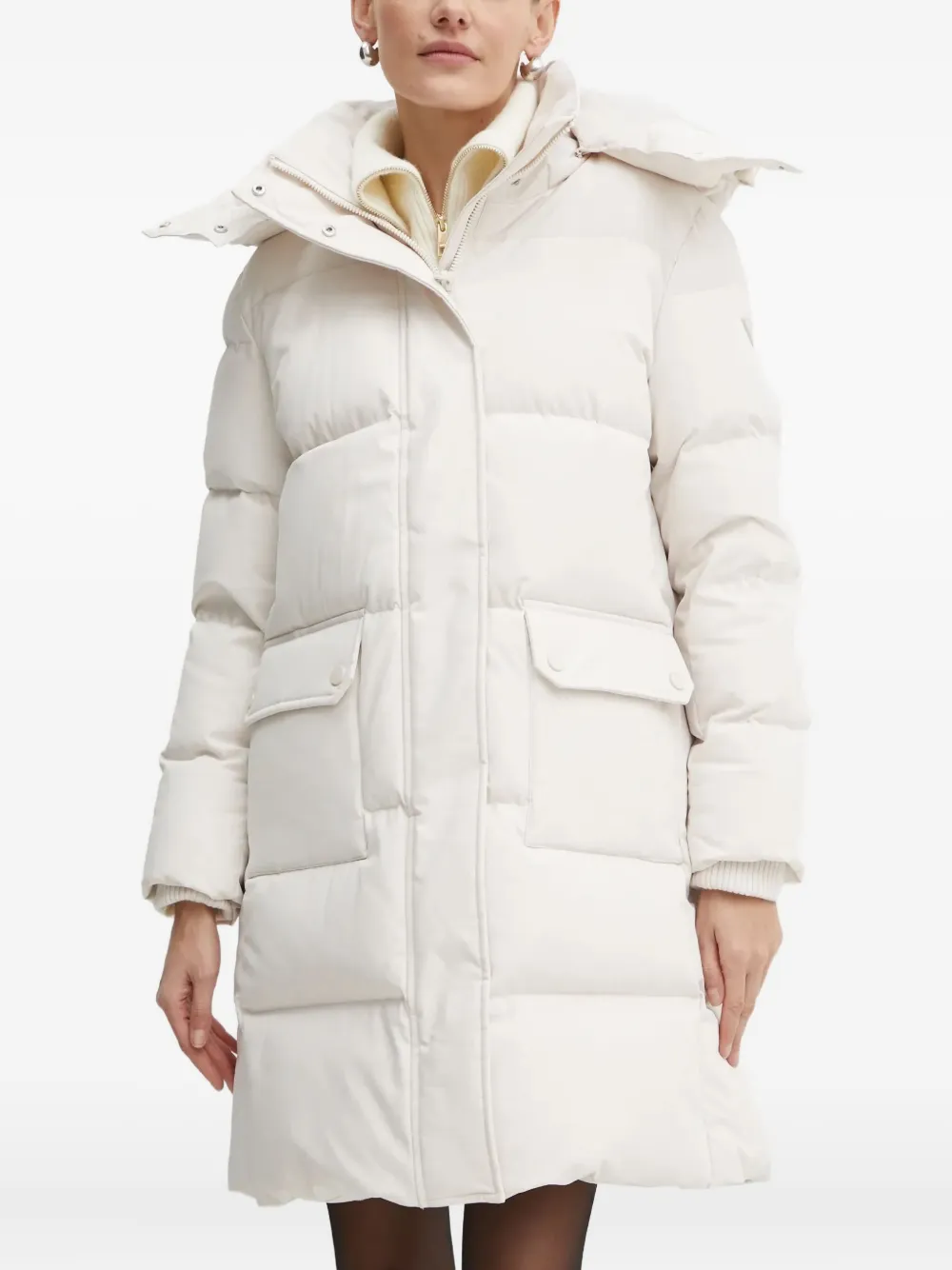 GUESS USA Donsjack met capuchon Beige