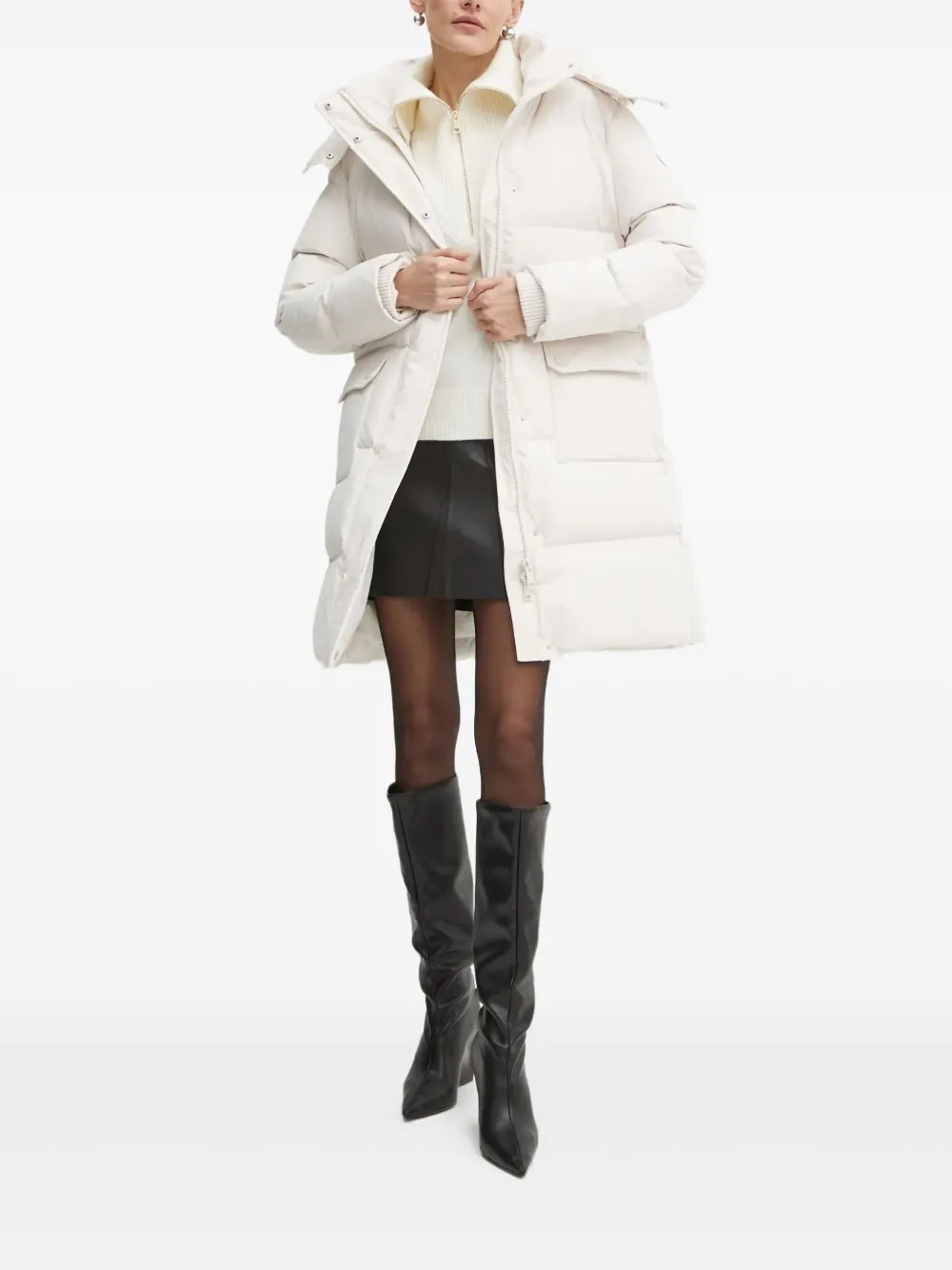 GUESS USA Donsjack met capuchon Beige
