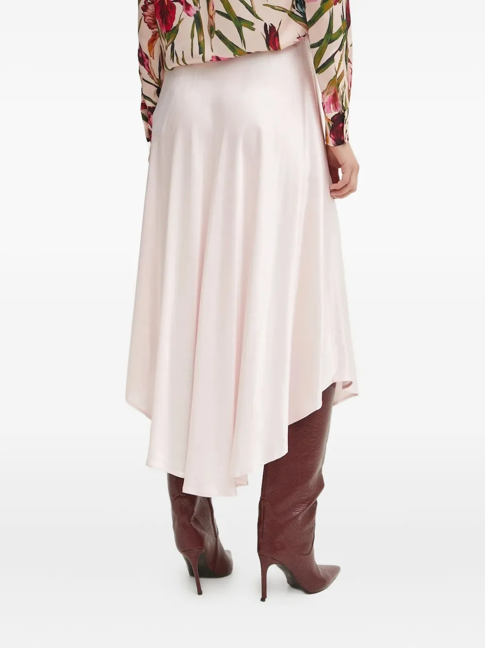 GUESS USA asymmetric satin skirt - Roze