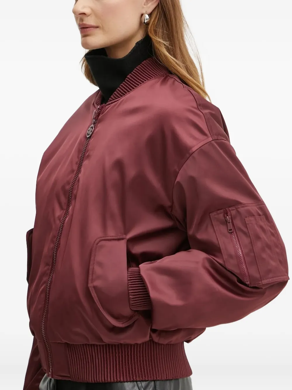 GUESS USA Bomberjack met cargo zak Rood