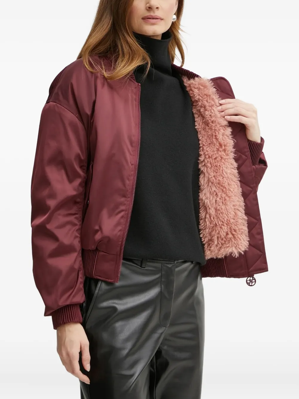 GUESS USA Bomberjack met cargo zak Rood