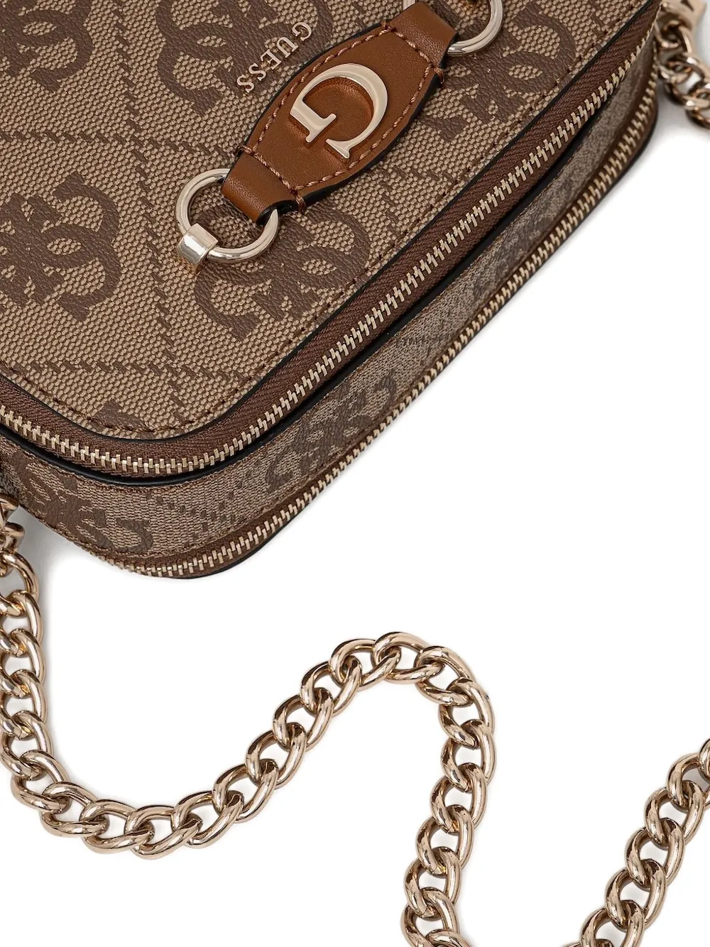 GUESS USA Crossbodytas met logopatroon Bruin