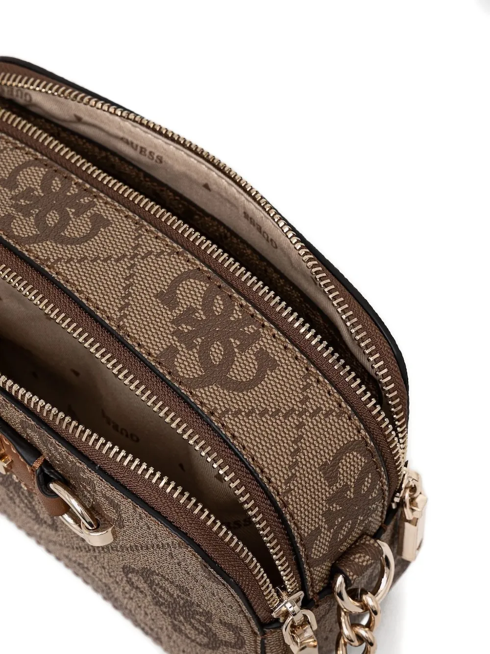 GUESS USA Crossbodytas met logopatroon Bruin