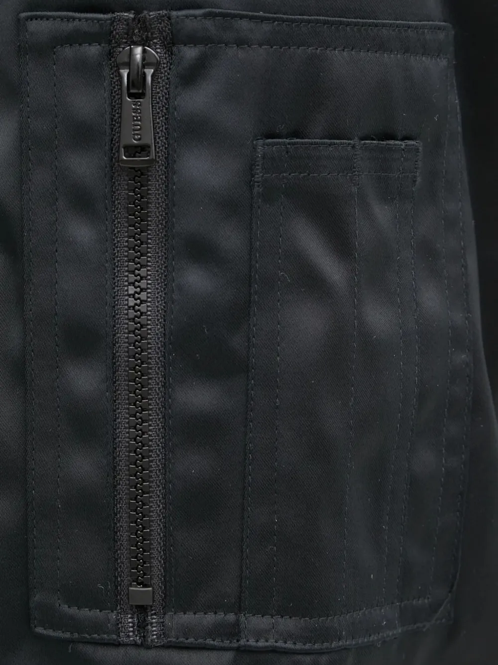 GUESS USA Gevoerd bomberjack met rits Zwart
