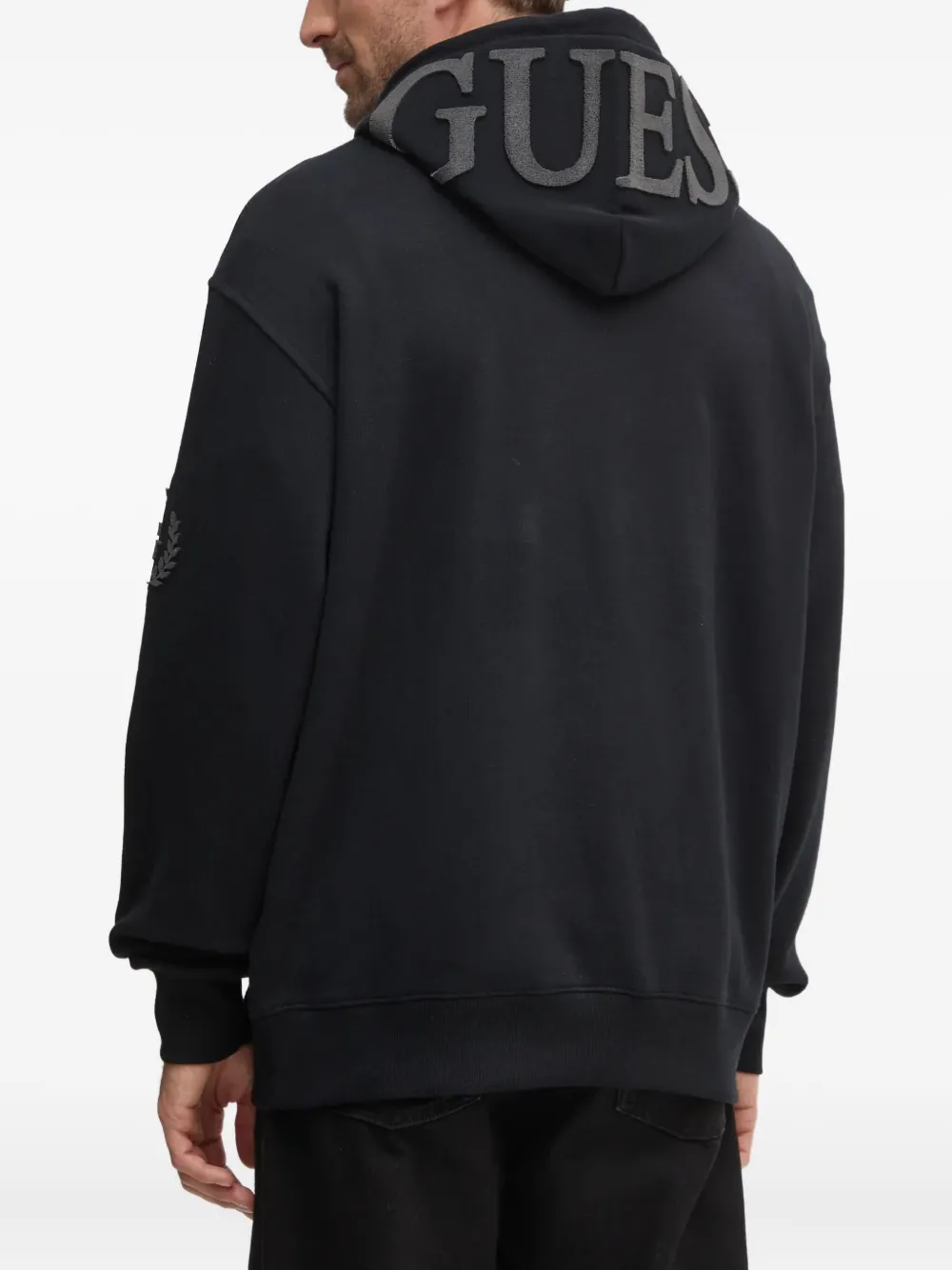 GUESS USA Hoodie met verfraaid logo Zwart
