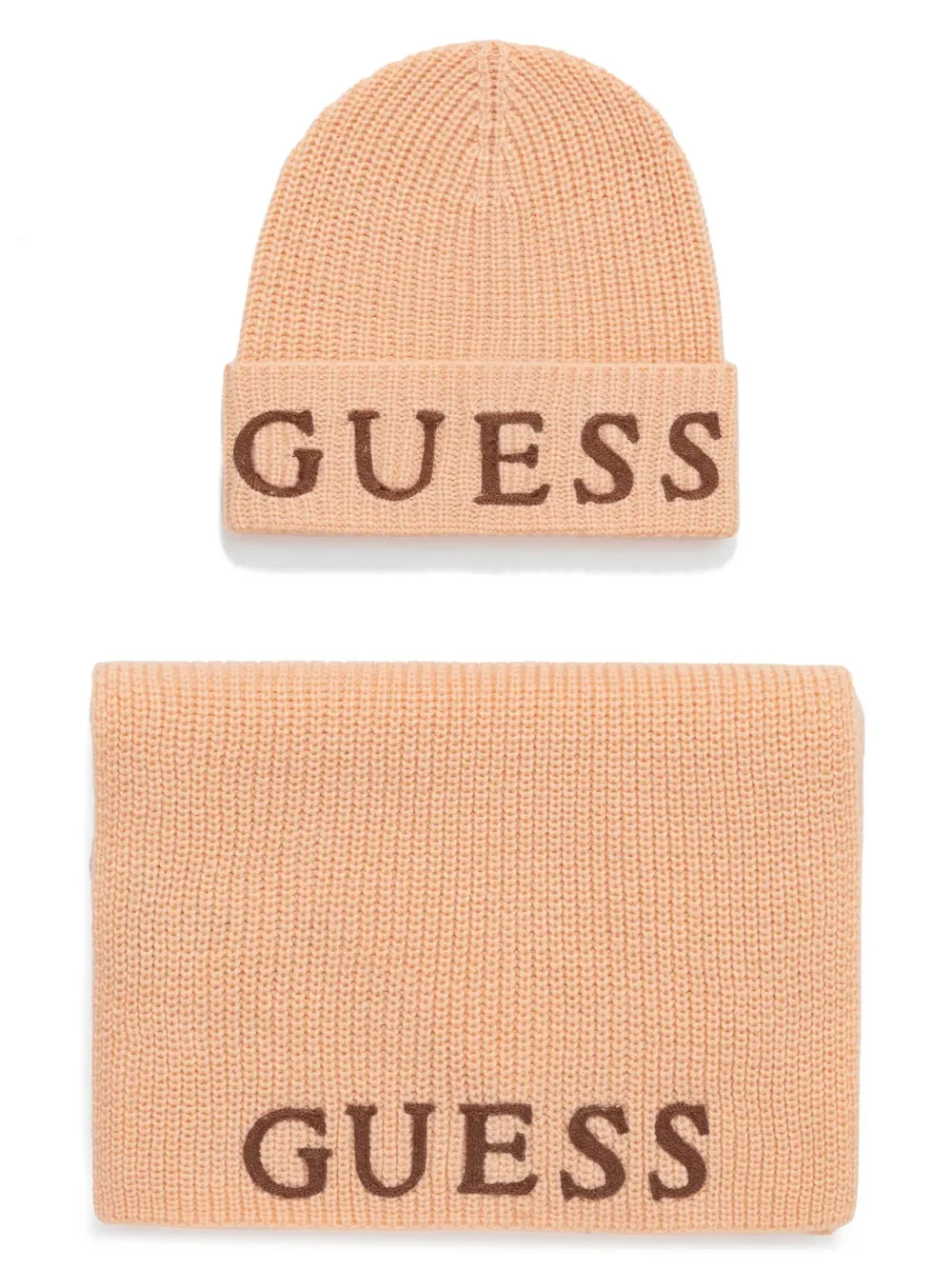 Guess Usa Logo Beanie In 橘色
