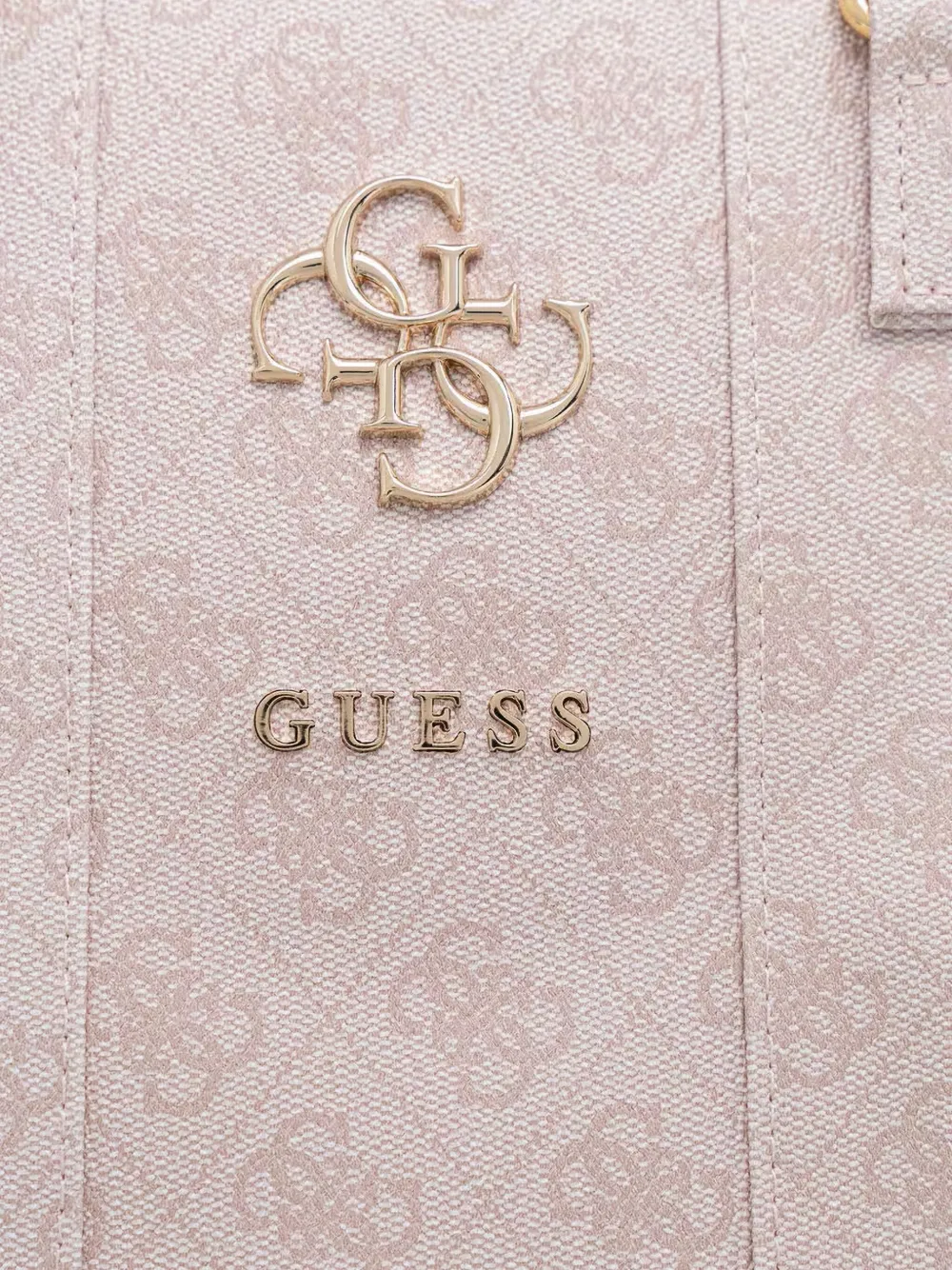 GUESS USA Schoudertas met structuur en logo Roze