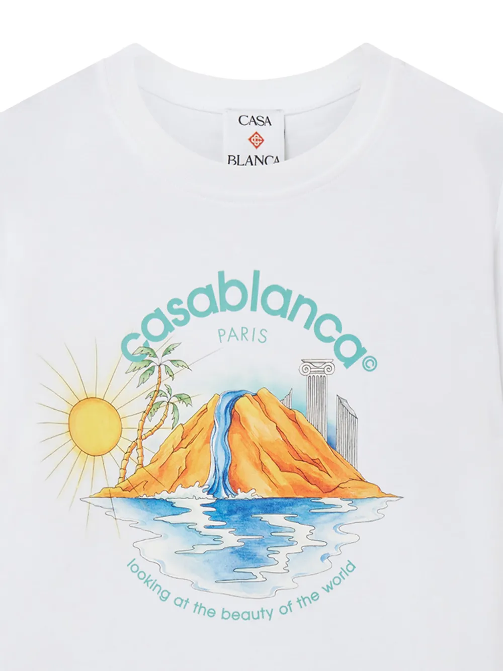 CASABLANCA KIDS T-shirt met grafische print Wit