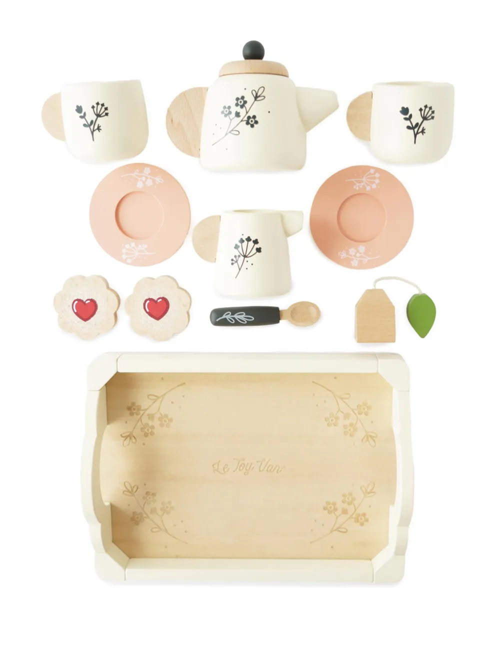 Image 2 of Le Toy Van Wooden Tea Set & Tray toys