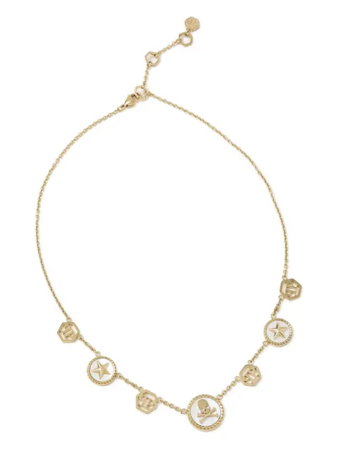 Philipp Plein skull-star necklace