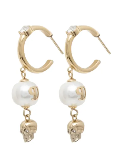 Philipp Plein skull-charm hoop earrings