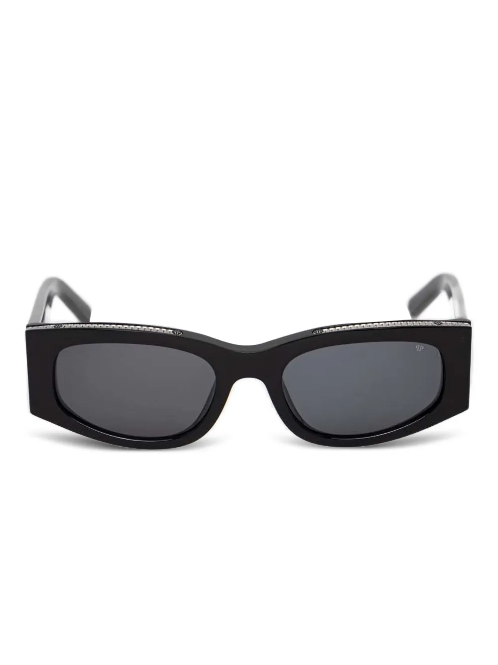 Philipp Plein Eyewear Zonnebril met rechthoekig montuur Zwart