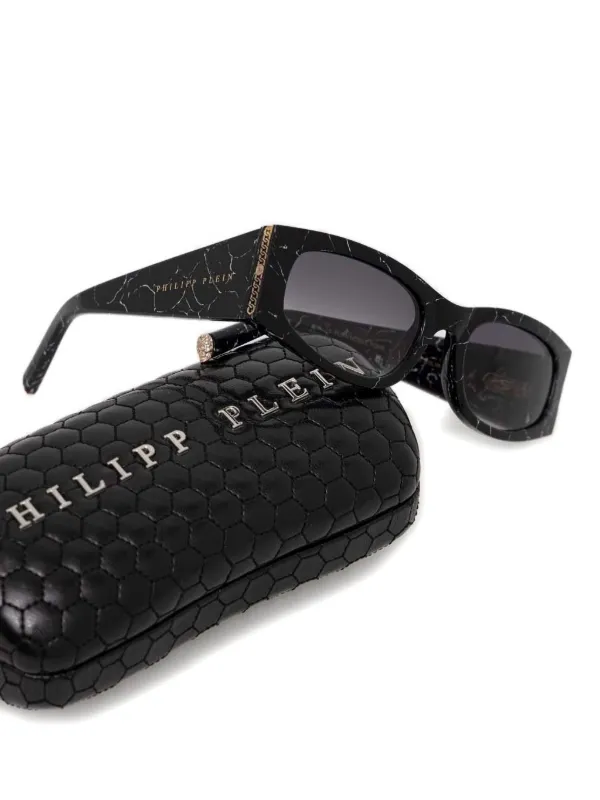 Philipp Plein Eyewear marble-effect Sunglasses | Black  display picture 2
