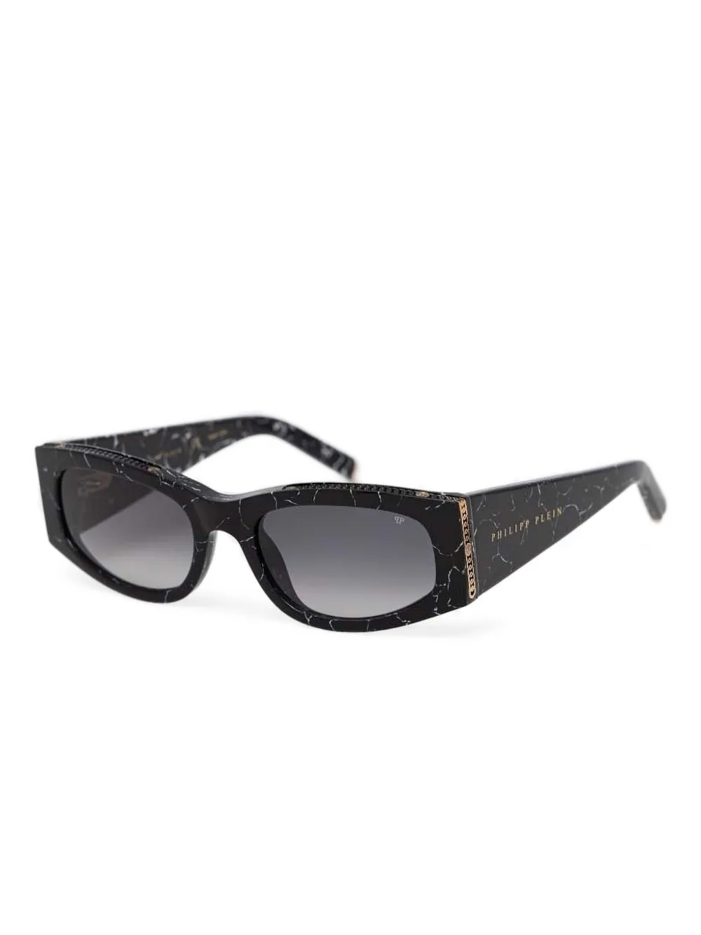 Philipp Plein Eyewear Zonnebril met marmer-effect - Zwart