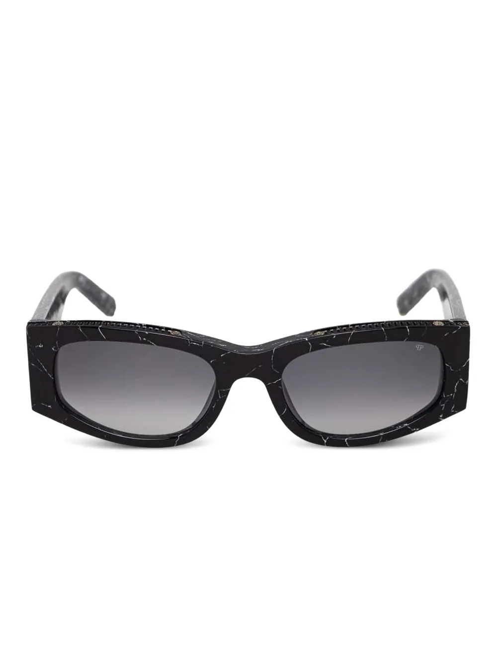 Philipp Plein Eyewear Zonnebril met marmer-effect Zwart