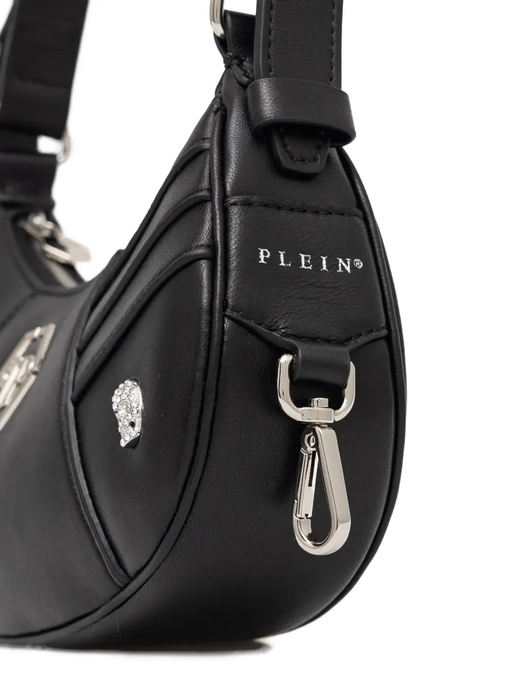 Philipp Plein Schoudertas met stras-applicatie Zwart