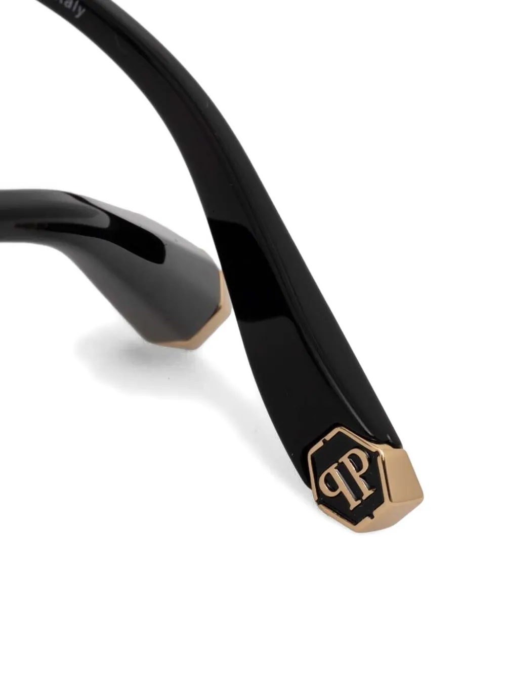 Philipp Plein Eyewear Zonnebril met rechthoekig montuur Zwart