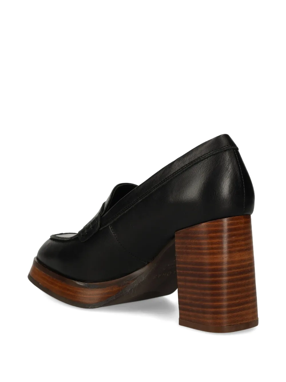 ALOHAS 90mm block-heel penny-strap pumps Zwart