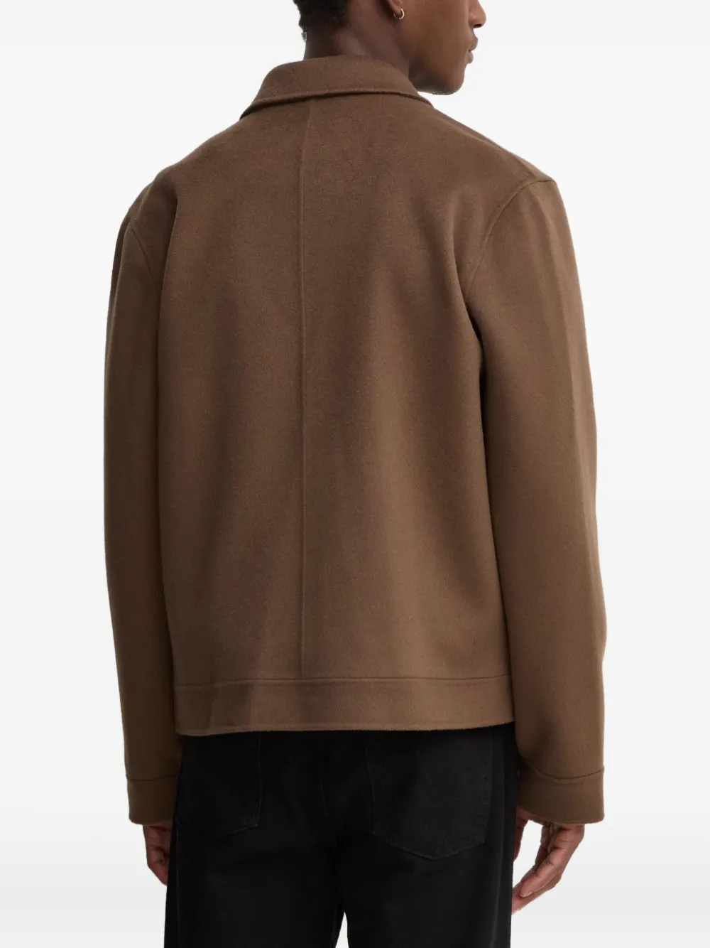 Nanushka Wollen jack met klepzak Bruin