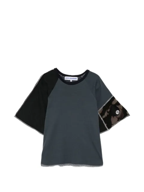 Stain Shade patchwork raglan-sleeve T-shirt