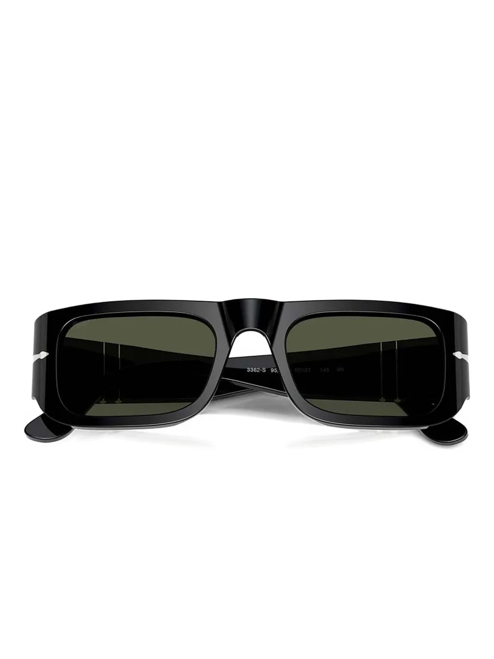 Persol Zonnebril met opvallend vierkant montuur Zwart