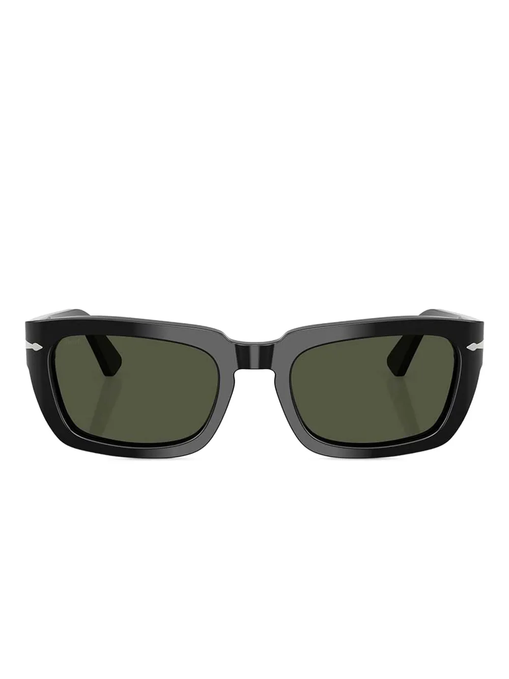 Persol Zonnebril met chunky rechthoekig montuur Zwart