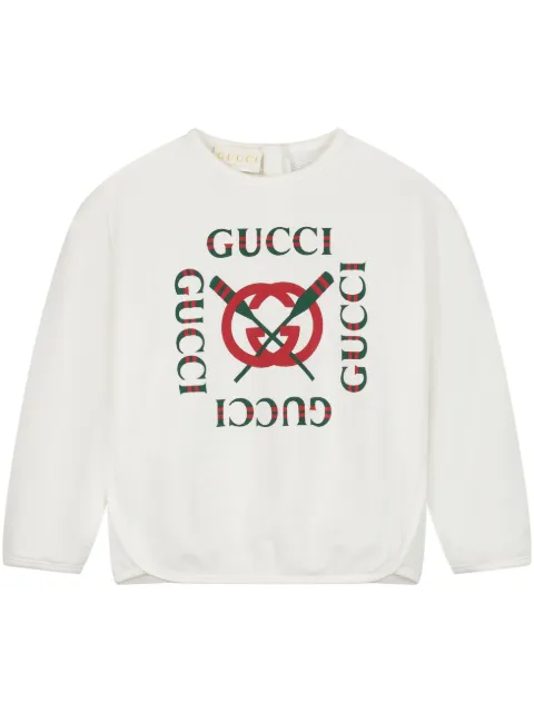 Gucci Kids سويت شيرت بطبعة شعار الماركة