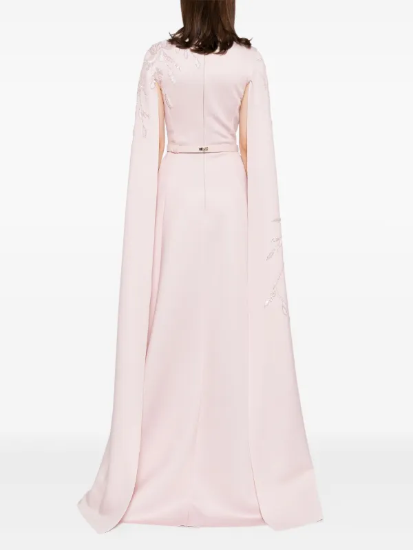 gradient-effect off-shoulder dress