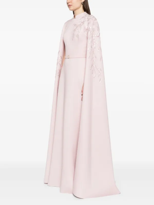 gradient-effect off-shoulder dress