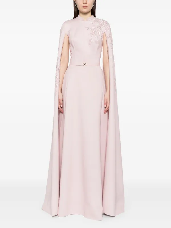 gradient-effect off-shoulder dress