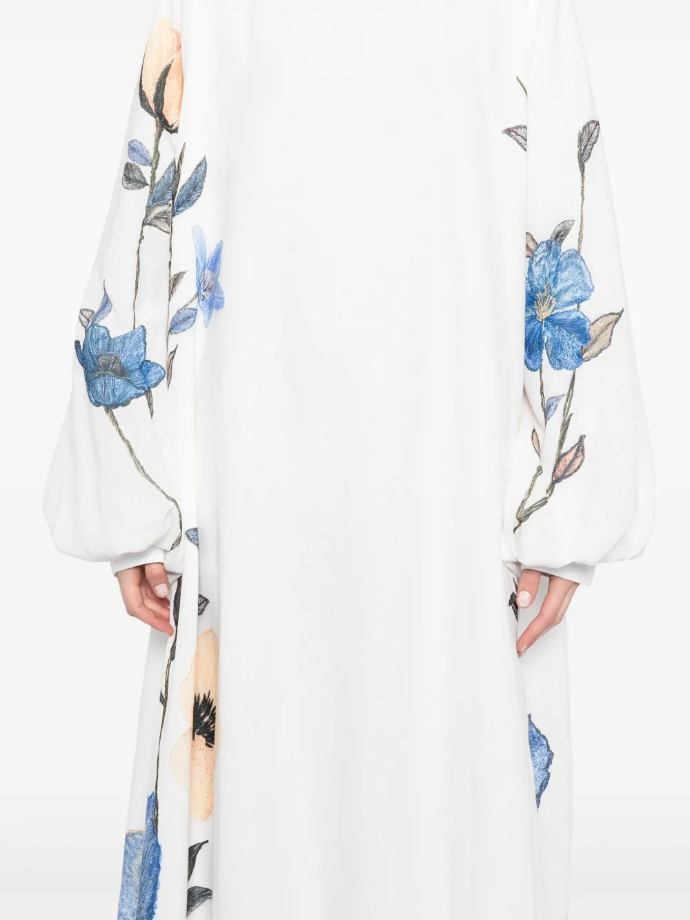 Saiid Kobeisy Tuniek met bloemenprint Wit