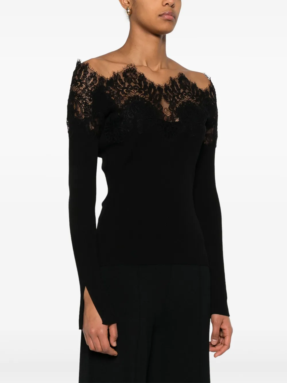 Ermanno Scervino Gebreide blouse Zwart