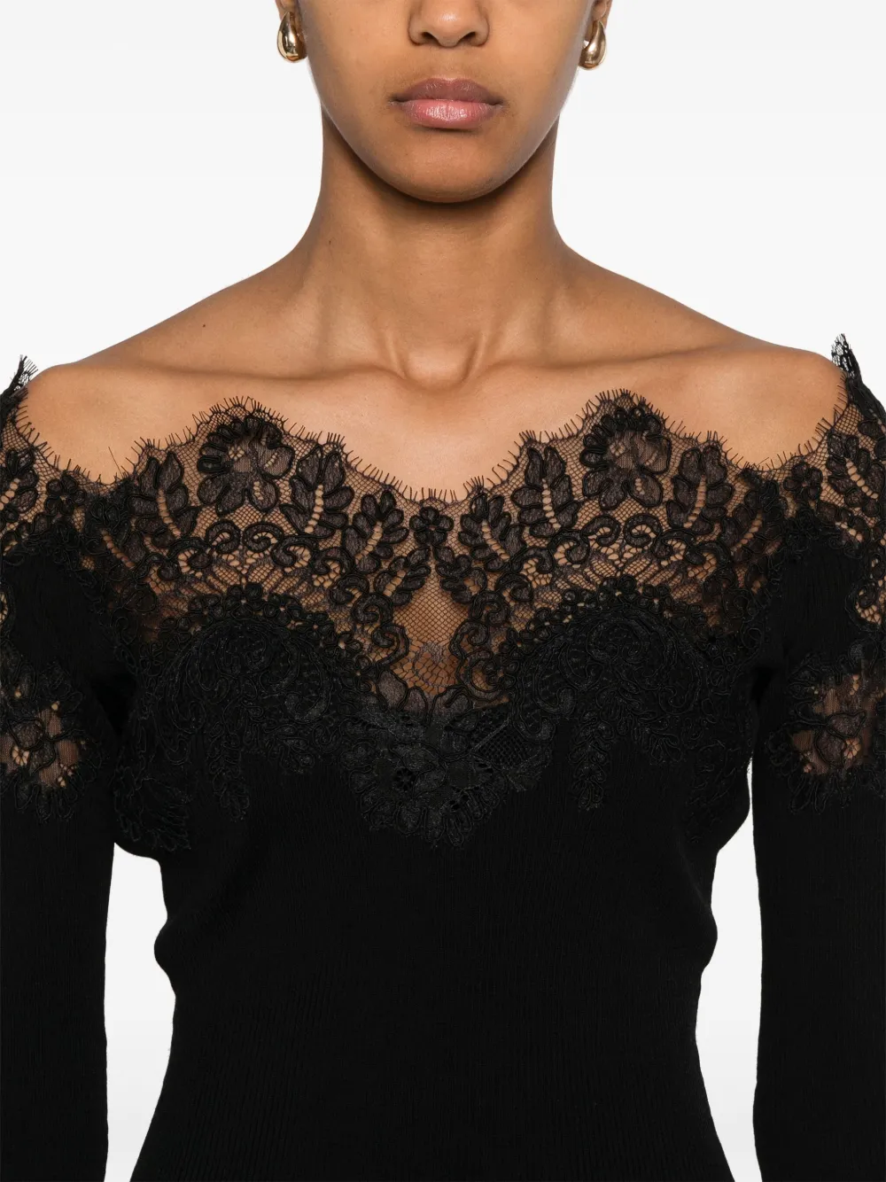 Ermanno Scervino Gebreide blouse Zwart