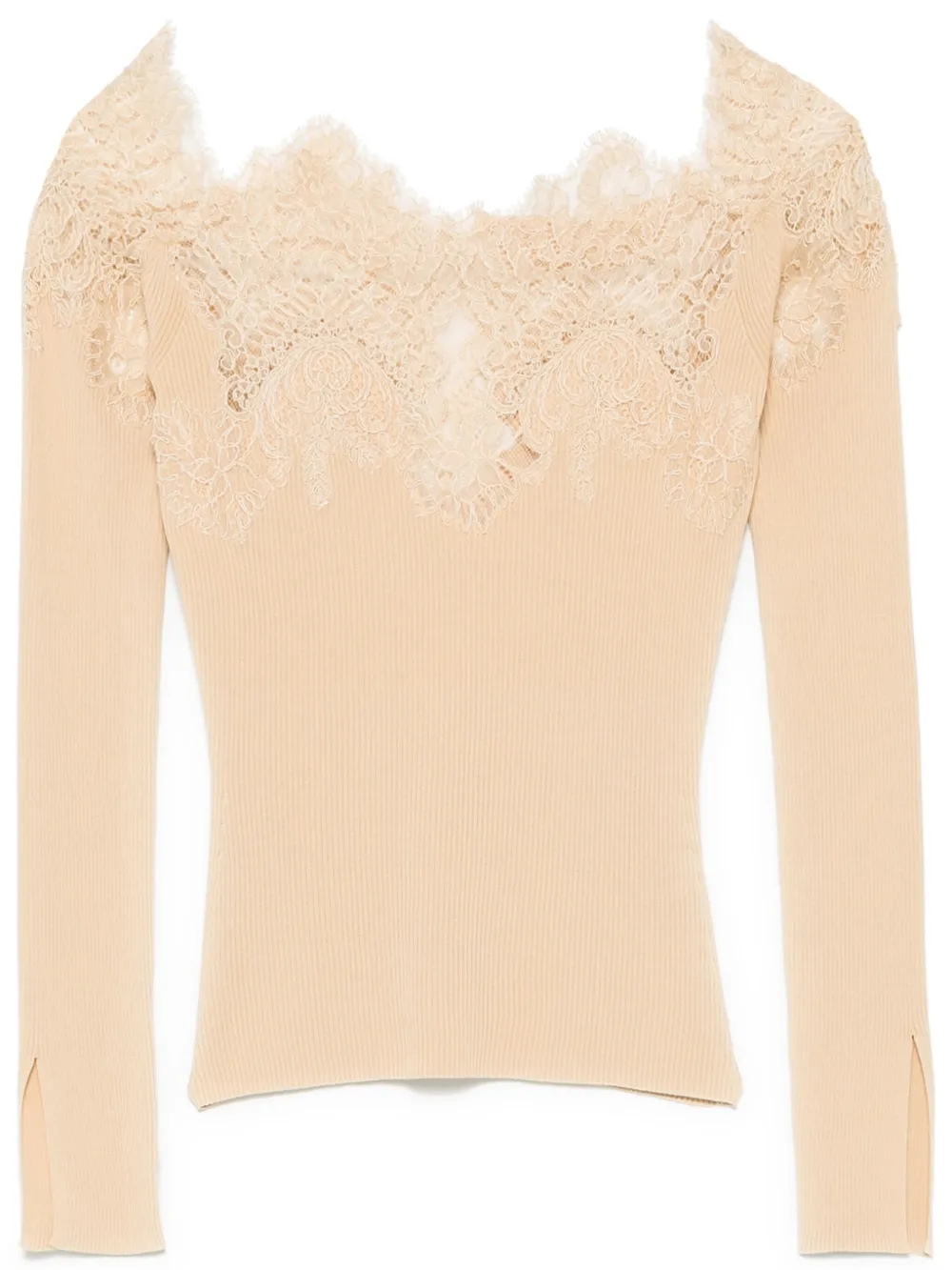 lace-panelling sweater