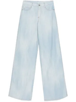 パンツ ERMANNO SCERVINO WIDE-LEG TROUSERS IN DENIM-PRINT JACQUARD Jacquard Wide Leg Jean – Samantha Ogilvie