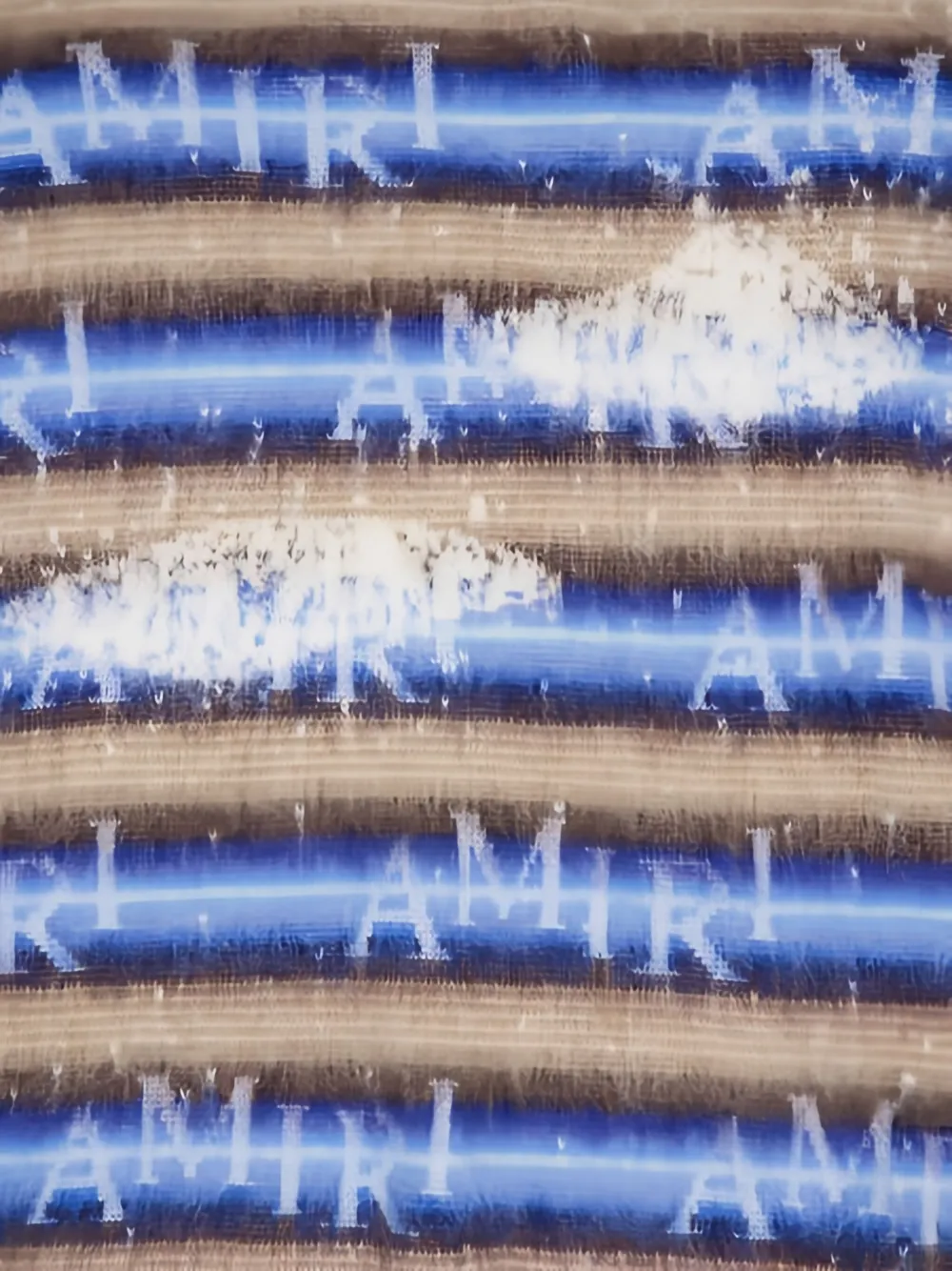 Amiri Striped Hoodie In Blue