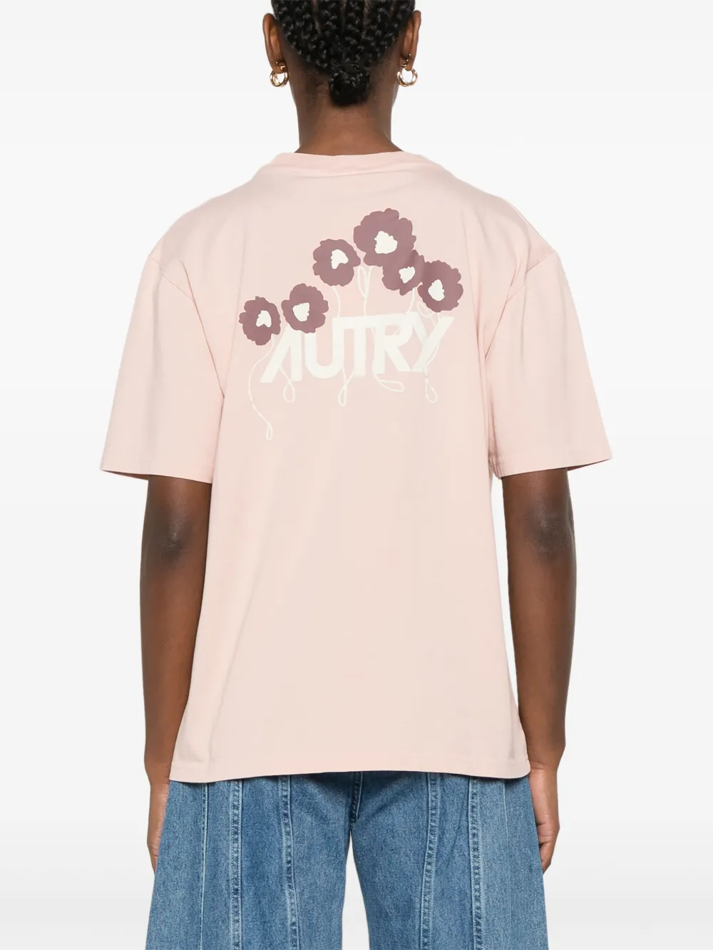 Autry T-shirt met logoprint Roze