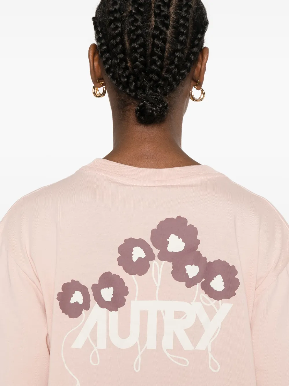 Autry T-shirt met logoprint Roze