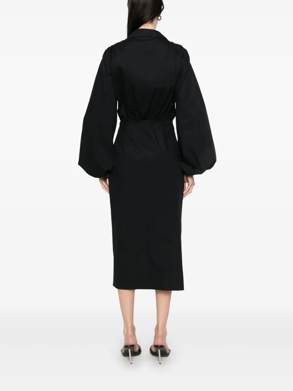 Blumarine Jurk met bloemenpatch Zwart