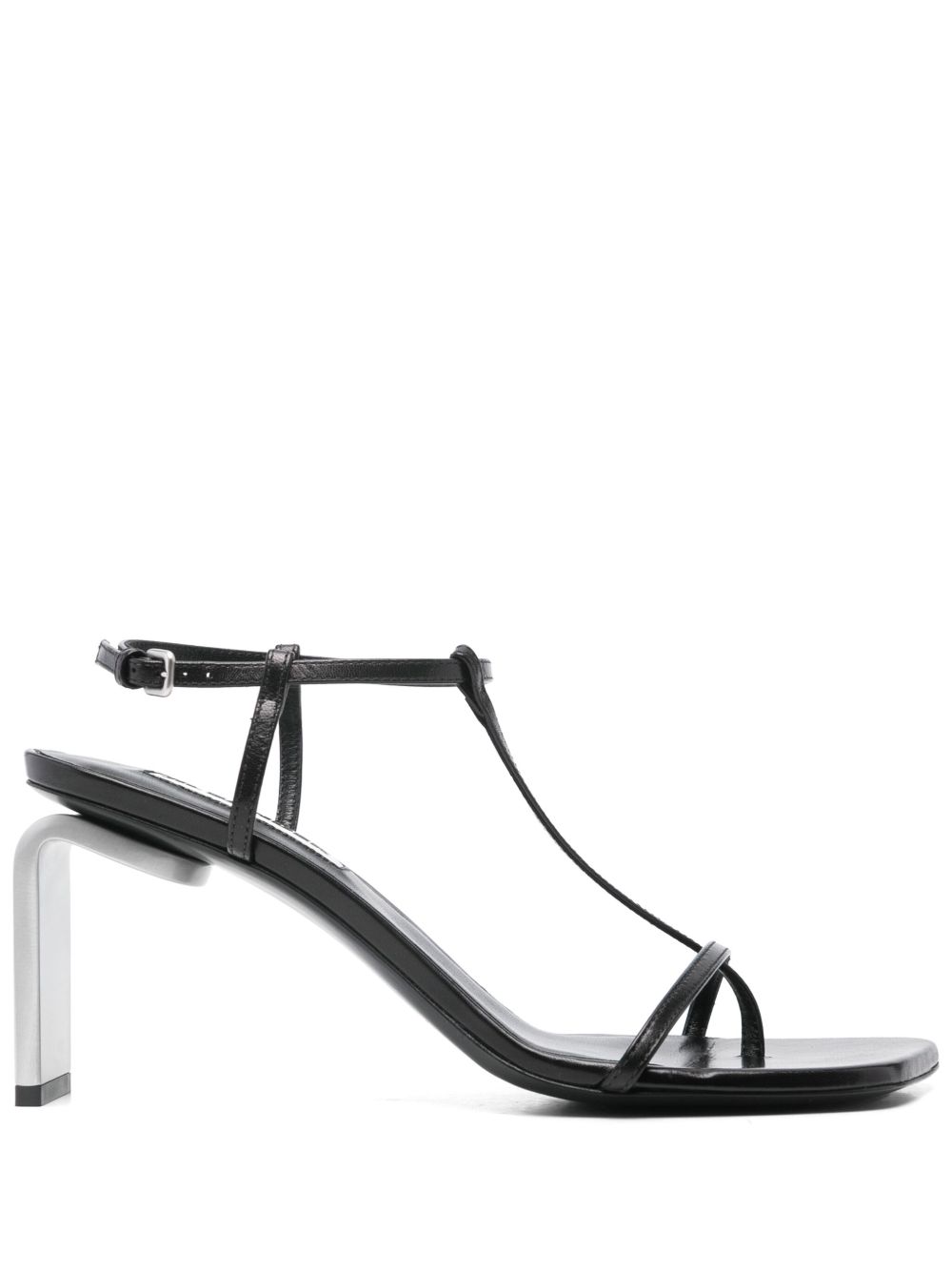 Jil Sander Leren sandalen Zwart