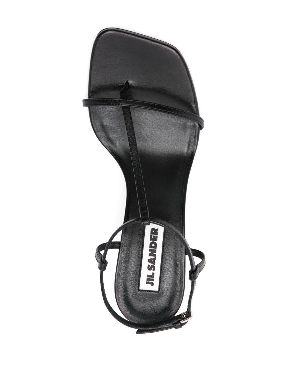 Jil Sander 80mm leather sandals Black