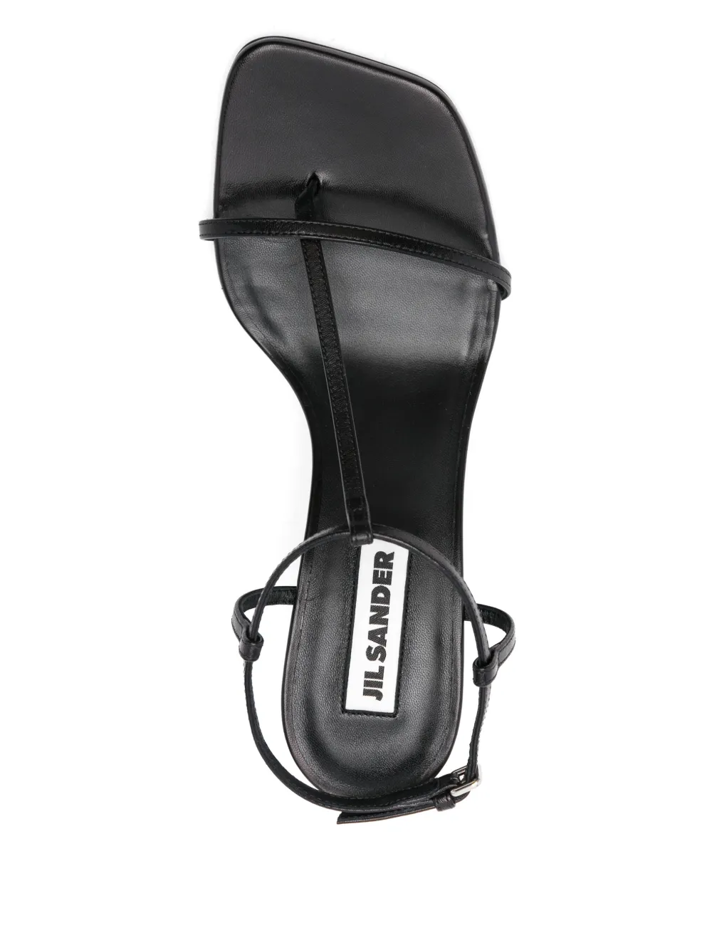 Jil Sander Leren sandalen Zwart