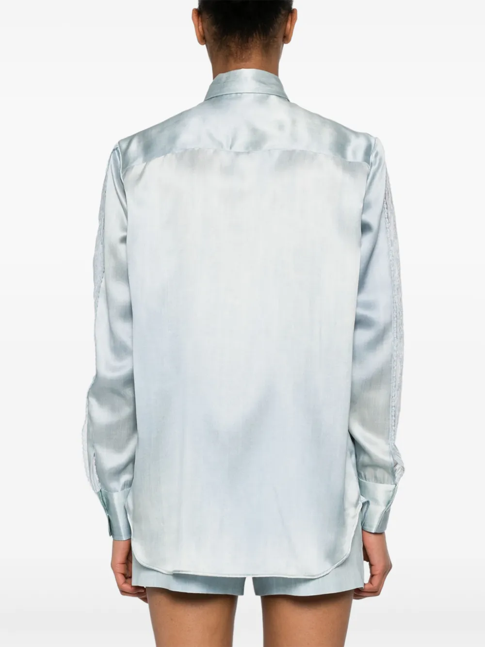 Ermanno Scervino Blouse met borduurwerk Blauw