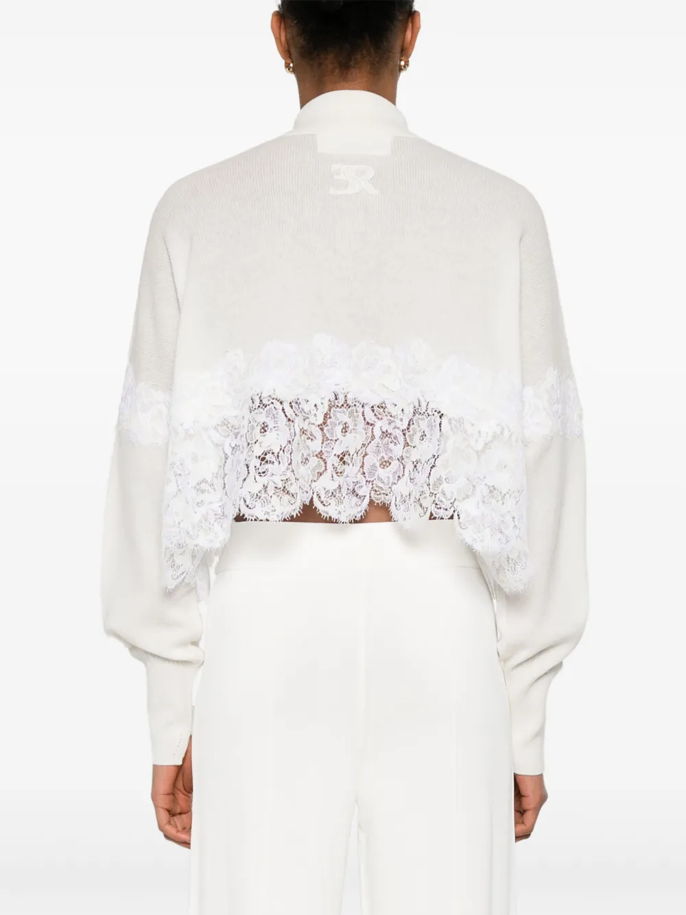 Ermanno Scervino Vest met kanten vlakken Wit