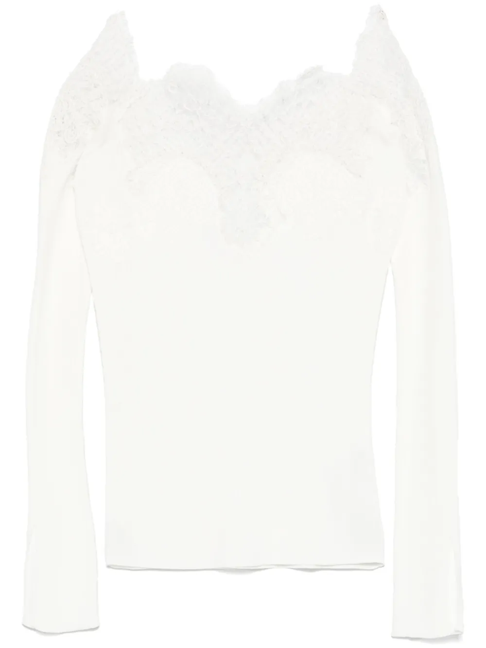 lace-panelling sweater