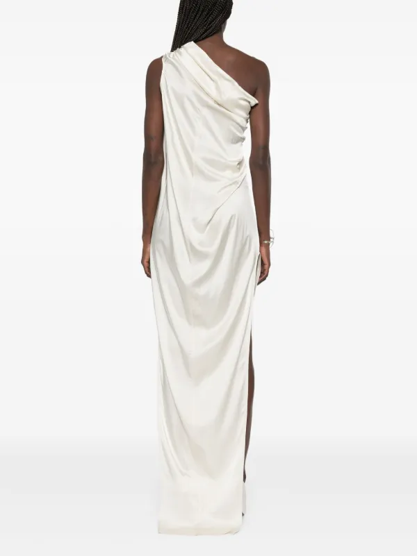 大人気! RICK OWENS Athena ロングドレス ビスコース 左右非対称 Rick Owens Athena Arrowhead Maxi Dress | Neutrals | FARFETCH