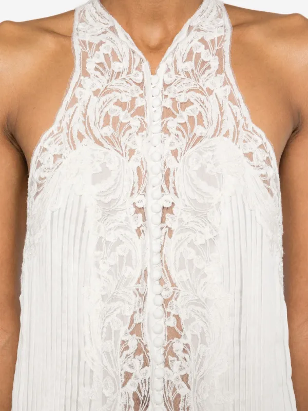 Ermanno Scervino lace-panelling Maxi Dress | White | FARFETCH