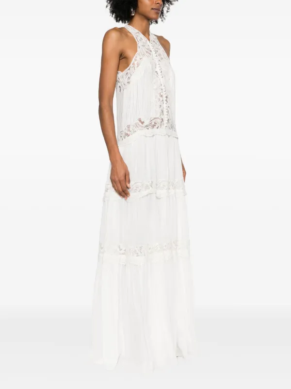 Ermanno Scervino Lace Panelling Maxi Dress - White