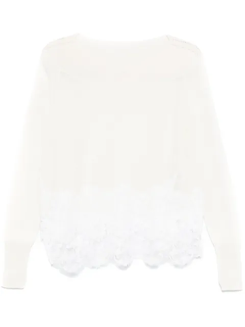 Ermanno Scervino lace-panelling sweater